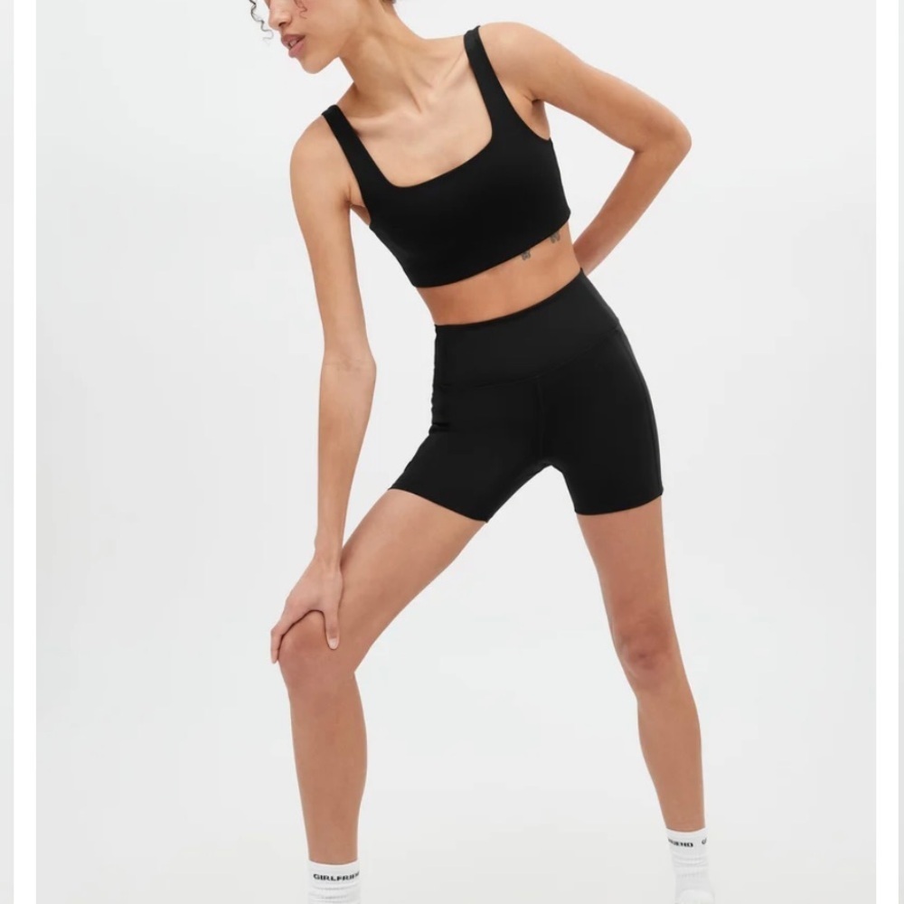 Girlfriend collective Black Compressive  Run Short XS